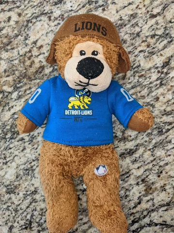 Detroit Lions Vintage  Plush Bear  NFL Good Stuff Brand Collectible jersey Cover
