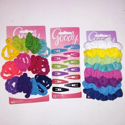 Scunci Hair Accessories 3 Packs 6 Headbands 27 Elastics 45 Bobby Pins Colorful - Image 1 of 4