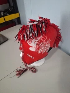 Reebok Face Off Collection NHL Chicago Blackhawks Mohawk Strickmütze Jungen 8-20 - Bild 1 von 6