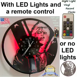 Billy Idol vinyl record wall clock w/wo LED back light shirt CD album poster art - Picture 1 of 9