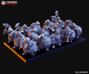 Dwarf Heavy Melee Unit, Wargames DnD RPG Fantasy Warrior Dwarf Fighter Miniature - Picture 1 of 4