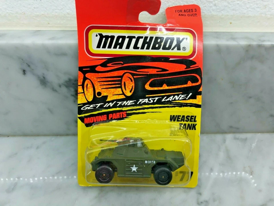 Matchbox 1995 Fast Lane #77 Weasel Tank Green Mb773