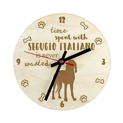 Italian Running Dog Larger Plywood Clock Art-Dog - Image 1 of 4