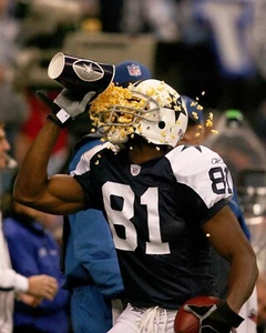 Foto de fútbol americano Terrell Owens celebración palomitas Dallas Cowboys 8x10 NFL - Imagen 1 de 1