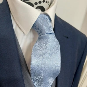 Pure silk men's tie by Moss Bros - Picture 1 of 5