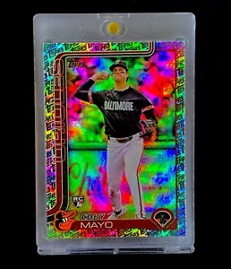 COBY MAYO ROOKIE LOGOFRACTOR REFRACTOR HOLO 2025 TOPPS SERIES 1 - ORIOLES - Picture 1 of 5