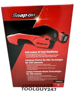 SNAP ON TOOLS ECHDF042 HIGH-TECH HEADLAMP LIGHT RED 450 LUMENS Rechargeable NEW - Bild 1 von 8