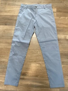 Pantalone Lululemon ABC Uomo 34X33 Slim Commission Casual Elasticizzato Blu Conico - Foto 1 di 9