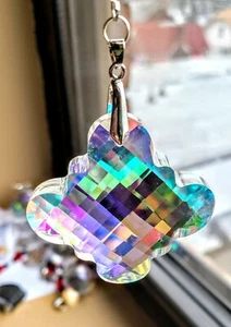 BEAUTIFUL Crystal 63mm AB DIY for suncatcher, window decoration - Photo 1/2