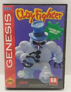 Sega Genesis Clay Fighter Lighting Fast Game Play No Manual Tested - Picture 1 of 7