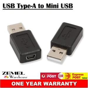 USB Type A Male Plug to Mini B USB Female Adapter Connector For PC Camera MP3 AU - Picture 1 of 5