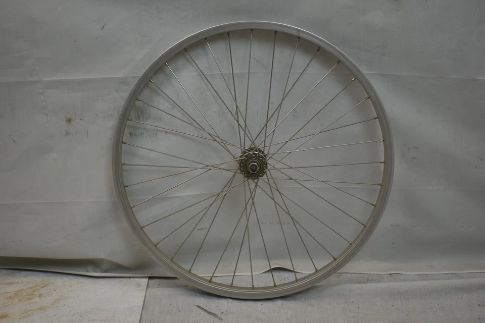 HJC P-7X 24" Front Bike Wheel & Hub Silver OLW100 24mm 36S AV Axle 507 ISO - Image 1 of 4