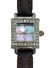Cenere BW-916 Bedazzled Quartz Analog Women's Watch MOP Dial Brown Leather Band