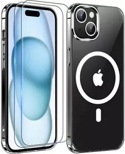 iPhone 13,14,15 Case Clear magnetic thin shockproof 6.1 inch-Clear - Picture 1 of 6