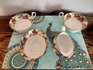 Lot of Vintage Aynsley England - Includes Open Sugar Bowl / Creamer / (2) Cups - Picture 1 of 10