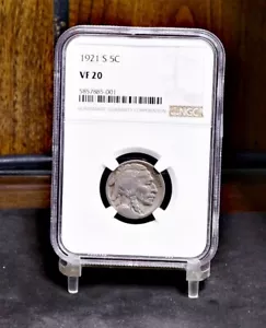 1921-S Buffalo Nickel - NGC VF20 (#47584) - Picture 1 of 12