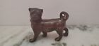 Antique Bronze or Brass dog pug paperweight solid circa 1920s 