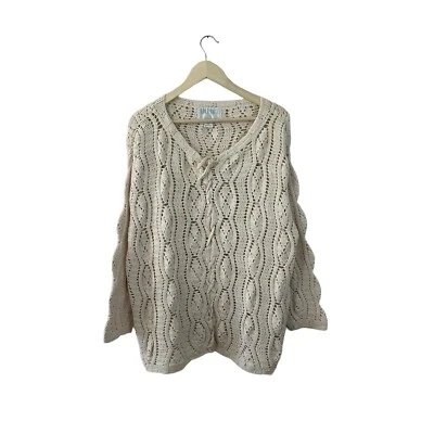 Suéter vintage The Limited mediano grande tejido a mano ganchillo cottagecore para mujer Foto 1 de 4