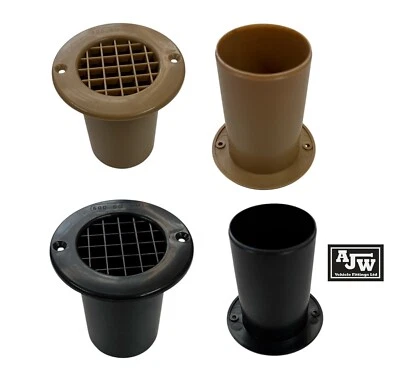 AJW AIR VENTS, BLACK OR BEIGE 75MM X 75MM GAS DROP OUT FLOOR MOTORHOME CAMPERVAN