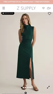 Z supply Tamara MIDI Dress Green Size Small - Picture 1 of 2