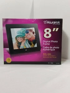 Aluratek ADPF08SF 8 inch LCD Digital Photo Frame - Black - Picture 1 of 4