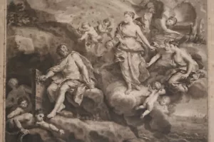L'AIR LUDOVIC DE BOULLOGNE CHARLES DUPUIS GRAVURE SUR CUIVRE 1718 JUNON EOLE - Picture 1 of 7