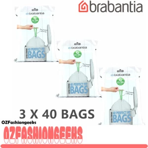 BULK BUY Brabantia Bin Liners G 30 Litre 3 X 40 Waste Bags Strong 06604 PI - Picture 1 of 8