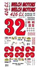 #32 Marty Robbins 1966 Dodge Welch Motors 1/64th HO Scale Slot Car Decals