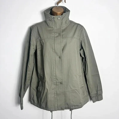 Chaqueta Bomber JD Williams Talla 8 Verde Utilitaria Calce Relajado Cordón Nueva Foto 1 de 4