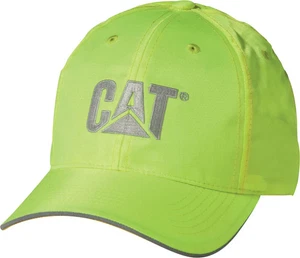 Caterpillar Equipment Hi-Vis Safety Orange Reflective Trademark Work Cap/Hat  - Picture 1 of 1