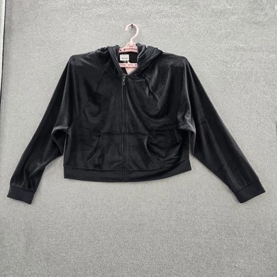 Victoria's Secret Women Hoodie L/G Black ONPOINT Activewear Crop Long Sleeve NWT - Image 1 of 4