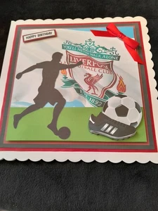 New Handmade Football Themed Birthday Card size 8" X 8" - Picture 1 of 5