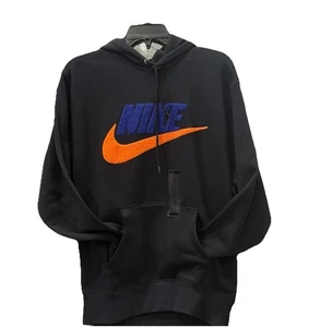 Nike Logo Fleece Pullover Hoodie Herren Größe Small schwarz FN3104-010 neu mit Etikett - Bild 1 von 5