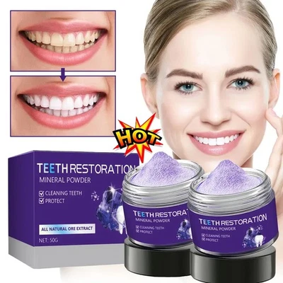 Dental Restoration Mineral Powder, Mineral Tooth Powder, Teeth Whitening US - Image 1 of 4