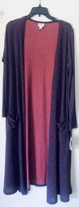 Lularoe SARAH Long Open Cardigan Size Medium - Picture 1 of 9