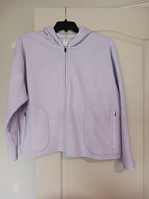 Sudadera con Capucha Mujer Piel Sintética con Interior Suave Cepillado Color Pastel Lavanda Talla 0X Nueva con Etiquetas Foto 1 de 4
