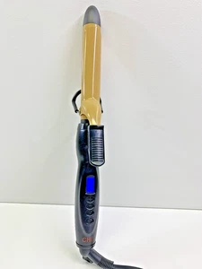 CHI Ceramic 1" Hair Curling Iron Digital Yellow With Black Handle - Picture 1 of 23