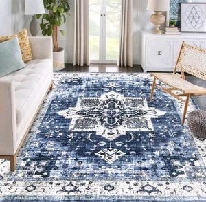 8×10 Ultra-Premium Washable Rug — Foldable, Sleek, Non-Slip & Easy to Maintain - Picture 1 of 8