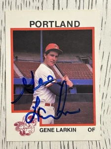 1987 Pro Cards Gene Larkin Autograph Signed In Person Twins Portland Beavers 🦫  - Picture 1 of 2