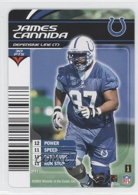 2002-03 NFL Showdown 1st & Goal James Cannida #041 - Image 1 of 2