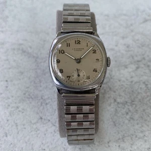 Vintage J.W Benson Sub Seconds Arabic Dial Manual Wind Watch - Runs Fast - Picture 1 of 22