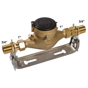 Wasserzähler Wasseruhr QN 2,5 m³ geeicht 30°C 190 mm mit Bügel 3/4" Halteplatte - Bild 1 von 3