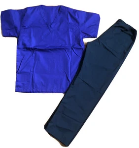 Lizzy B Canada scrub infermieristico uniforme medica scrub viola top/pantaloni neri unisex - Foto 1 di 14