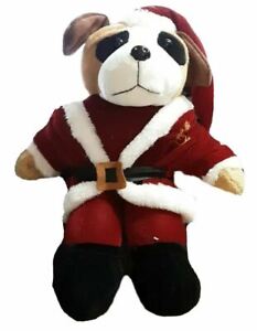 Christmas Basset Hound Dog w/ Santa Suit Stuff Animal