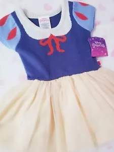 Disney Princess Snow White Baby Girls 12 Months Sweater Tulle Knit Dress NWT - Picture 1 of 4