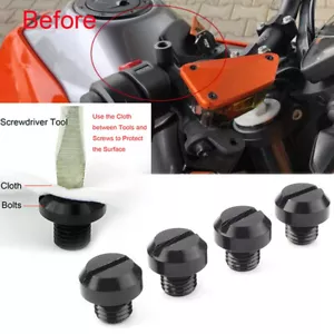 4 PCS M10 Mirror Hole Plug for Yamaha HONDA SUZUKI KAWASAKI BMW Aluminum CNC - Picture 1 of 8