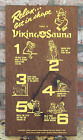 Panneau de sauna en bois de loisirs viking vintage années 1970 21" x 11 1/2"