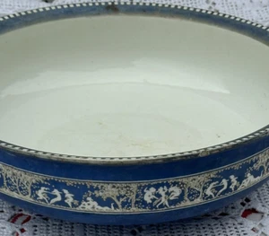 Vintage Wash Bowl Sylvan-Jasper John Tams Crown Pottery 15.5" Blue - Picture 1 of 13