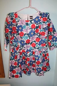 TEA COLLECTION DESTINATION SWEDEN PETALS Size 4 Floral Ruffle Sleeve Lined Dress - Picture 1 of 7