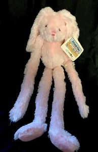 Animal Alley Pink BUNNY RABBIT Hanging Plush MWT Long Arms Legs Toys R Us J10 - Picture 1 of 2